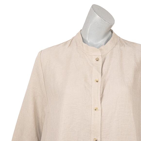 PAR EN PAR Women's The Easy Tunic Blouse in Bone Gray Size Medium NWT - Picture 6 of 10